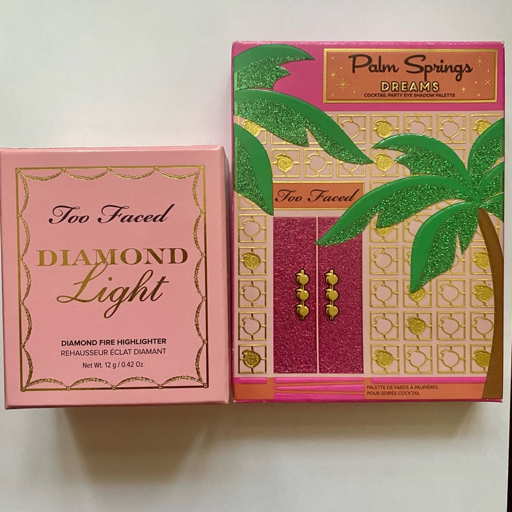 Too Faced Bundle - Palm Springs Dream Palette & Diamond Light Highlighter